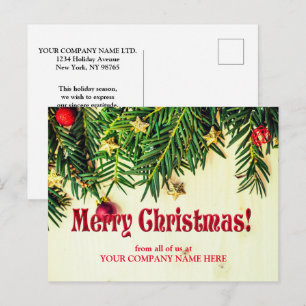 Christmas Pine Cones Greeting Cute Postcard