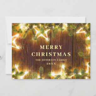 Christmas Pine Cones Rustic Greeting Holiday Card