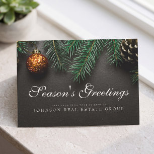 Christmas Pine Cones Season's Greetings Postcard