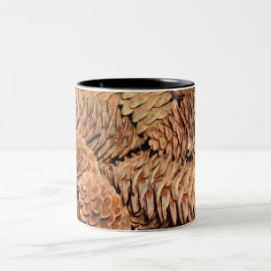 Christmas Pine Cones Two-Tone Coffee Mug