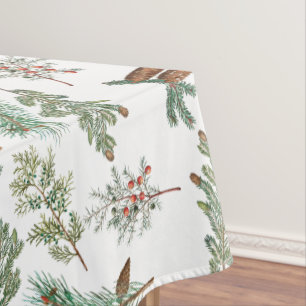 Christmas Pine Conifer Forest Festive  Tablecloth
