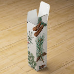 Christmas Pine Conifer Forest Festive  Wine Box<br><div class="desc">A beautiful festive Christmas design with conifers,  pine cones and Xmas berries. Perfect for the holiday season.</div>