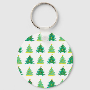 Christmas Pine Pattern Keychain