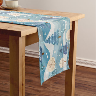 Christmas pine pattern short table runner