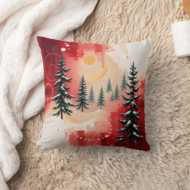 Christmas Pine Sovereignty Weddings Anniversaries Throw Pillow (Blanket)