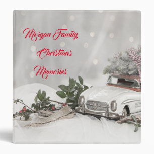 Christmas Pine Tree,Car,Snow,Berries Binder