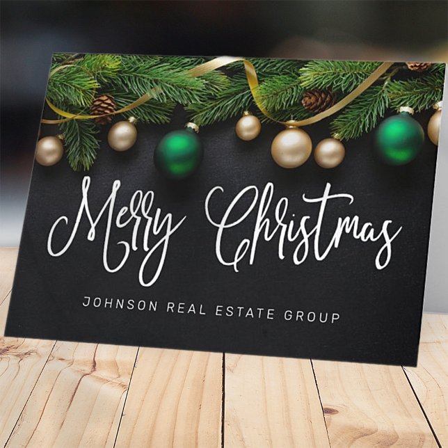 Christmas Pine Tree Merry Christmas Business Holiday Card (Creator Uploaded)