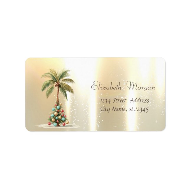  Christmas Pine Tree Palm Balls Gold  Label (Front)