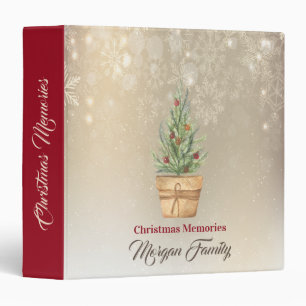 Christmas Pine Tree,Snowflakes Binder