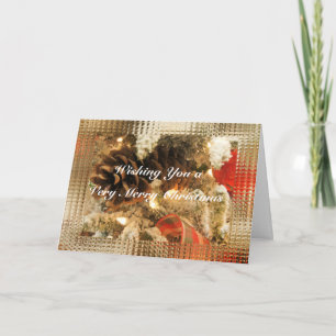Christmas Pinecones- customize as deisred Holiday Card