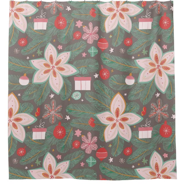 Christmas pines poinsettia pattern (Front)