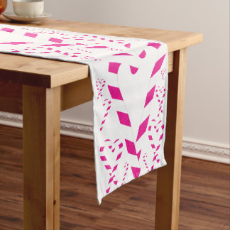 Christmas Pink Candy Cane Table Runner