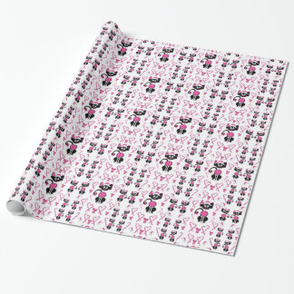 Christmas Pink Kitty Wrapping Paper