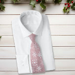 Christmas Pink Snowflake Pattern Festive Tie<br><div class="desc">This design was created through digital art. It may be personalized by clicking the customize button and changing the colour, adding a name, initials or your favourite words. Contact me at colorflowcreations@gmail.com if you with to have this design on another product. Purchase my original abstract acrylic painting for sale at...</div>