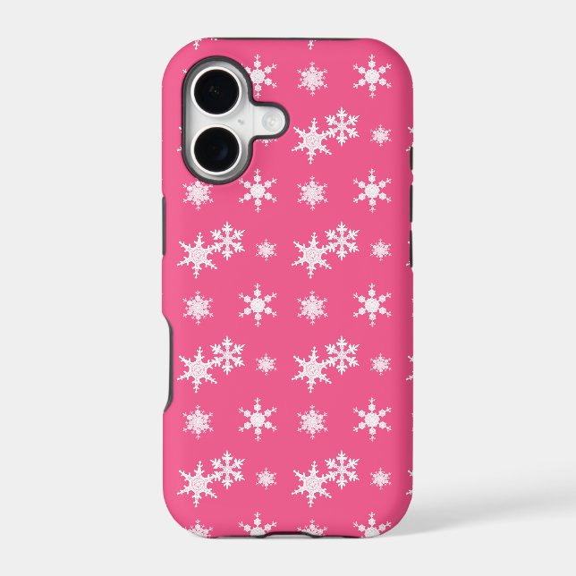 Christmas pink snowflakes pattern (Back)