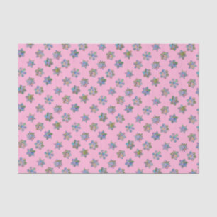 Christmas pink tissue paper snowflakes pattern