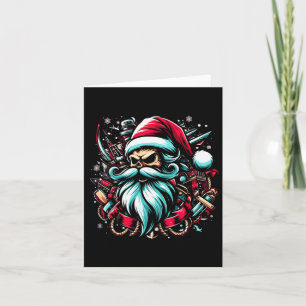 Christmas Pirate Captain Boater Boating Captain Sa Card