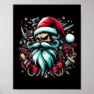 Christmas Pirate Captain Boater Boating Captain Sa Poster
