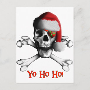 Christmas Pirate Holiday Postcard