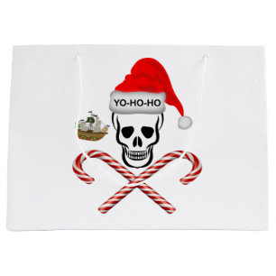 Christmas, Pirate skull Large Gift Bag