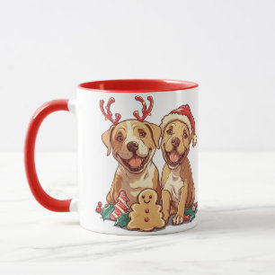 Christmas Pit Bull Dogs Mug