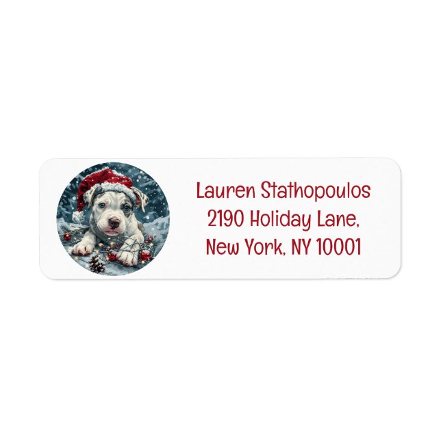 Christmas Pit Bull Santa Puppy (Front)