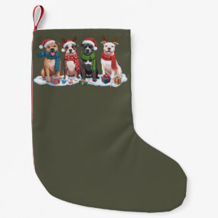 Christmas Pitbull Dog Owner Gift Holiday Xmas  Small Christmas Stocking