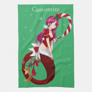 Christmas Pixie Mermaid Thunder_Cove Kitchen Towel