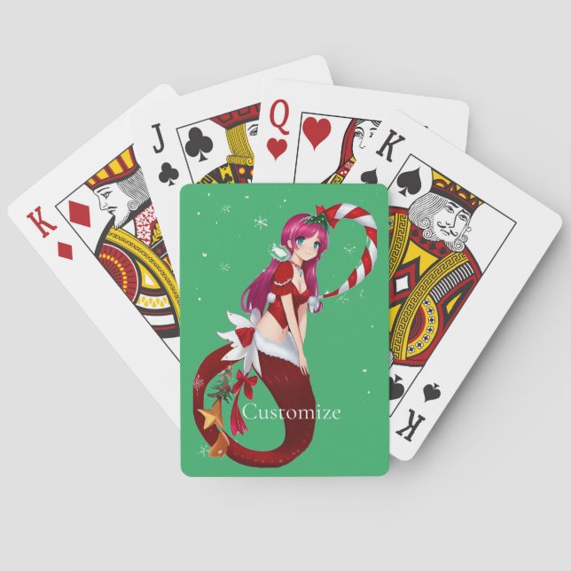 Christmas Pixie Mermaid Thunder_Cove Playing Cards (Back)