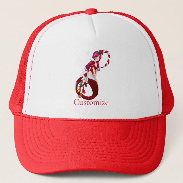 Christmas Pixie Mermaid Thunder_Cove Trucker Hat (Front)