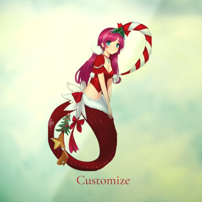 Christmas Pixie Mermaid Thunder_Cove  Window Cling (Sheet 3)