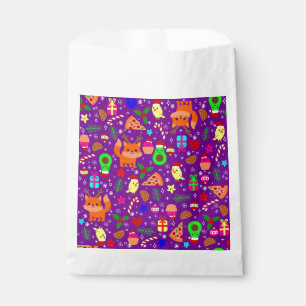 christmas pizza chick bird avocado purple favour bag