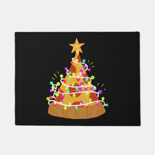 Christmas Pizza Christmas Lights Doormat