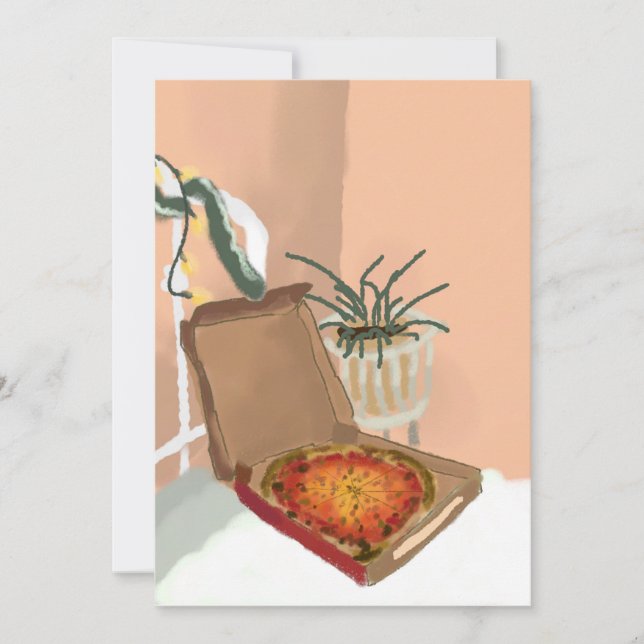 Christmas Pizza Holiday Card (Front)