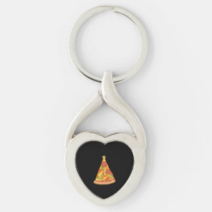 Christmas Pizza Keychain