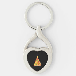 Christmas Pizza Keychain