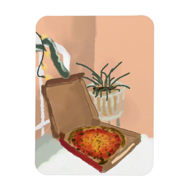 Christmas Pizza Magnet (Vertical)