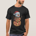 Christmas Pizza Snowman Santa Hat Xmas Pajama Pizz T-Shirt<br><div class="desc">Christmas Pizza Snowman Santa Hat Xmas Pajama Pizza Lovers</div>