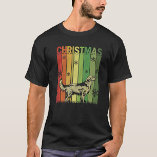 Christmas Pj Matching Retro Golden Retriever Dog C T-Shirt