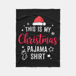 Christmas Pj Pajama Pjs Fleece Blanket
