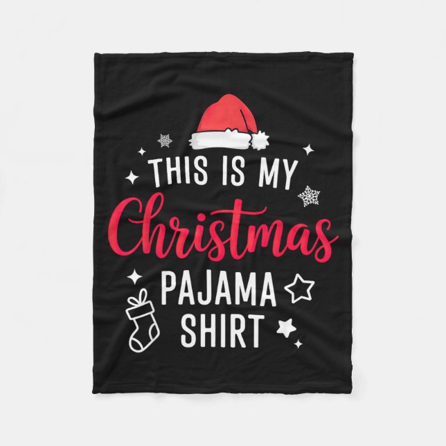 Christmas Pj Pajama Pjs  Fleece Blanket (Front)