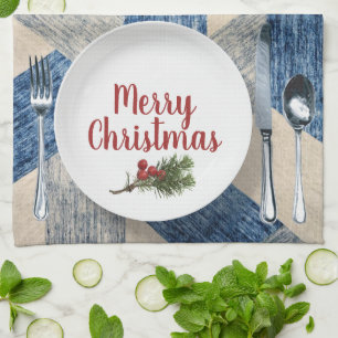 Christmas Place Setting Kitchen Towel