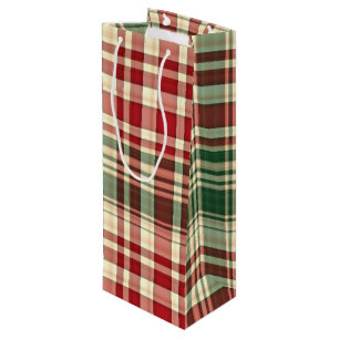 Christmas Plaid 06-WINE GIFT BAG
