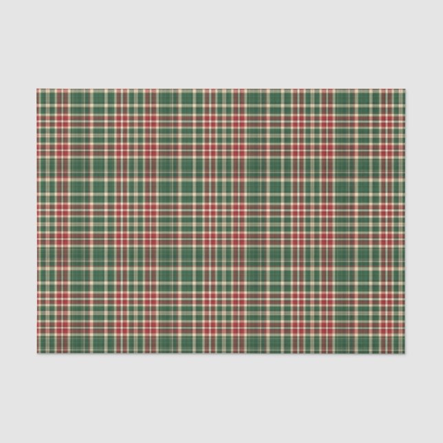 Christmas Plaid 08-TISSUE WRAPPING PAPER (Front)