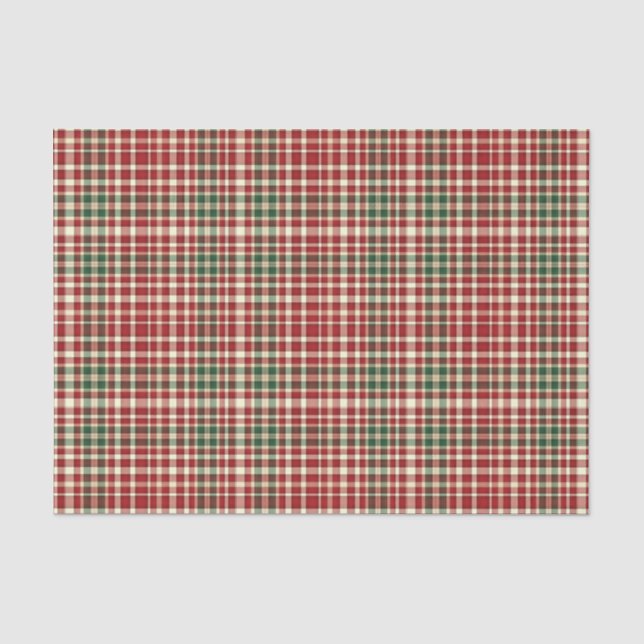 Christmas Plaid 11-TISSUE WRAPPING PAPER (Front)