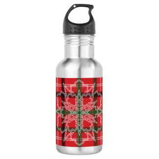 Christmas plaid 532 ml water bottle