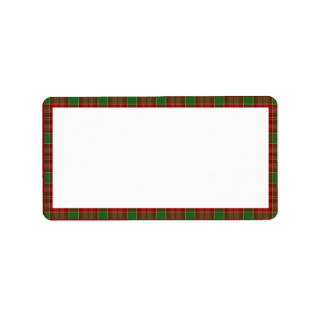 Christmas Plaid Address Labels (Front)