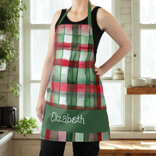 Christmas Plaid Apron