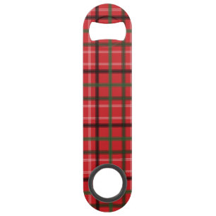 Christmas plaid bar key