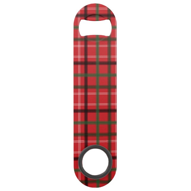 Christmas plaid bar key (Front)
